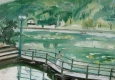關(guān)良油畫 西湖春色 高清大圖下載
