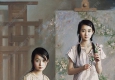 安靜油畫(huà)_兩個(gè)女中學(xué)生_高清圖片下載