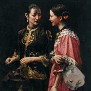 陳逸飛油畫人物作品《海上麗人》賞析