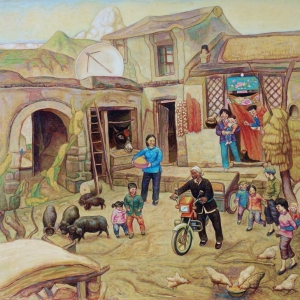 陸成鋼油畫(huà)作品《試新車(chē)》欣賞及拍賣(mài)成交價(jià)