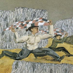 胡朝陽(yáng)抽象油畫《陣雨》欣賞