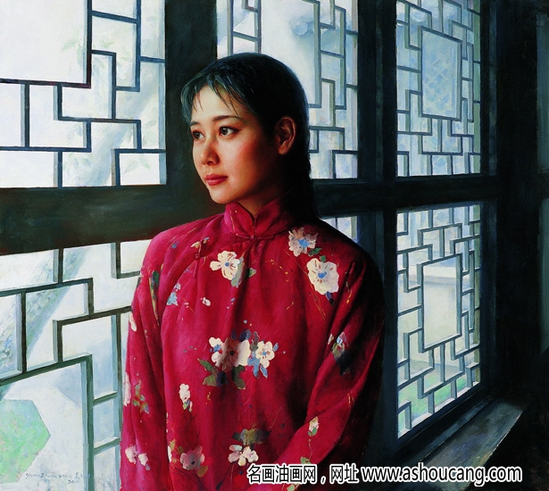 袁正陽(yáng)油畫(huà)人物《初春》欣賞