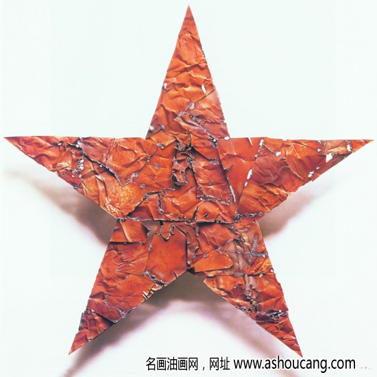 冷軍當代名畫《五角星之二》欣賞