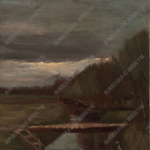 梵高油畫_小橋風景_作品高清大圖下載