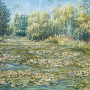 莫奈油畫_湖面風(fēng)景_作品高清下載