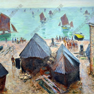 莫奈油畫_海邊假日_作品高清下載