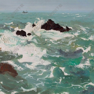吳冠中的油畫_海浪_高清大圖下載
