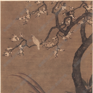 清 尤萃《花鳥珍禽圖 杏花雙雉圖》高清大圖下載