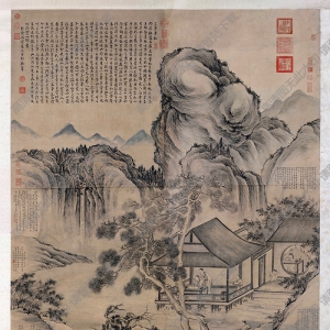 清 董邦達《三希堂記意圖》高清大圖下載