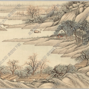 清 勵宗萬《探雪圖卷》高清大圖下載