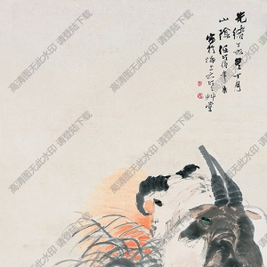 清 任伯年《三羊開泰圖》高清大圖下載