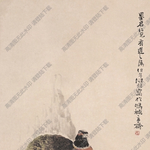 清 任伯年《月夜山雞圖》高清大圖下載