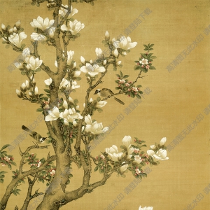 清 胡湄《玉堂富貴絹》國畫高清大圖下載