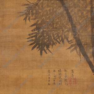 南宋 蘿窗《竹雞圖》國畫高清大圖下載