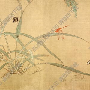 南宋 吳炳嘉《禾草蟲圖》國畫高清大圖下載