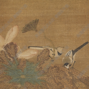 明 王淵《蓮鹡鸰圖》國(guó)畫高清大圖下載