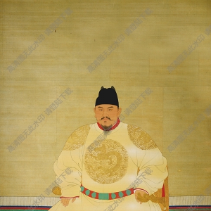 明《明太祖朱元璋坐像圖》國畫高清大圖下載