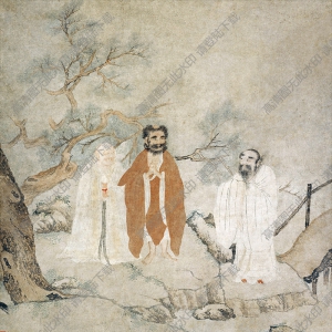 明《三教圖》國畫高清大圖下載