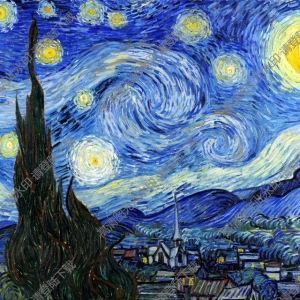梵高 星空 油畫作品高清大圖下載
