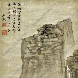 明 文征明《水亭詩(shī)思圖》國(guó)畫高清大圖下載