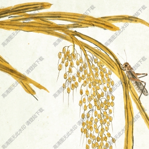 齊白石《稻谷加荷葉》國畫高清大圖下載