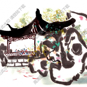 吳冠中《蘇州園林》國(guó)畫(huà)高清大圖下載