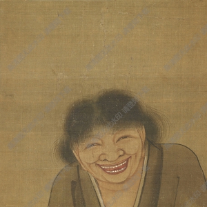 元 顏輝《寒山拾得圖》-2國(guó)畫高清大圖下載