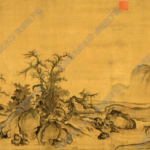 宋 佚名《窠石平元圖》國(guó)畫高清大圖下載