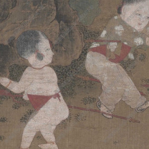 宋 佚名《秋庭戲嬰圖》國(guó)畫高清大圖下載