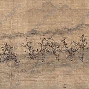 宋 佚名《樹(shù)色清遠(yuǎn)》國(guó)畫高清大圖下載