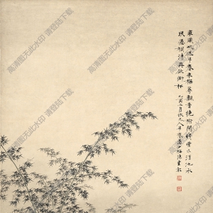 近現(xiàn)代 陳少梅《梅萼飄香圖》國(guó)畫(huà)高清大圖下載