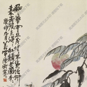 陳師曾《桃榴枇杷圖》國(guó)畫高清大圖下載