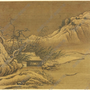 南宋 夏圭《雪堂客話圖》國(guó)畫高清大圖下載
