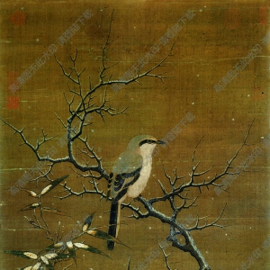 宋 李迪《雪樹寒禽圖》國(guó)畫高清大圖下載