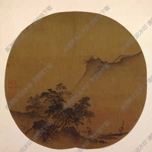 宋 夏圭《澤畔疾風(fēng)圖》國(guó)畫(huà)高清大圖下載