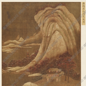唐 楊升《蓬萊飛雪圖》國(guó)畫(huà)高清大圖下載