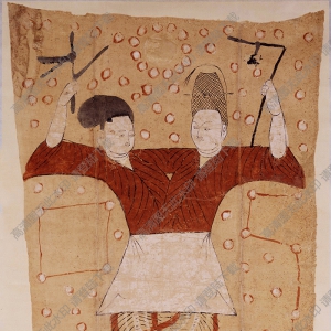唐《伏羲女?huà)z像》國(guó)畫(huà)高清大圖下載