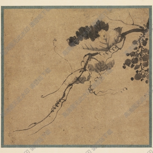 唐繪《手鑑筆耕園 撓庵-萄圖》國(guó)畫(huà)高清大圖下載
