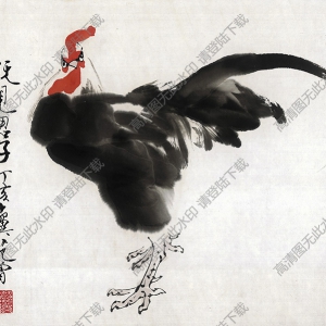 范曾《生肖畫-雞》國(guó)畫高清大圖下載