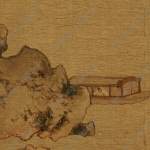 元 趙雍《澄江寒月圖》國畫高清大圖下載