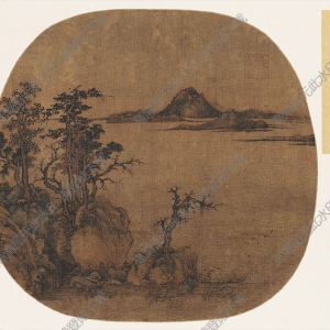 元 趙雍《秋林遠岫圖》國畫高清大圖下載