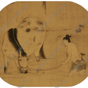 唐 韓干《清溪飲馬圖》國(guó)畫(huà)高清大圖下載