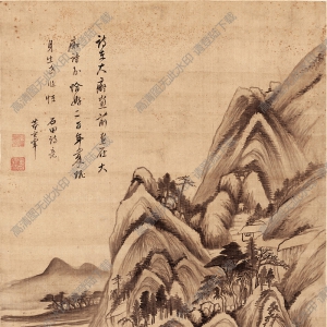 明 董其昌《山水》國(guó)畫高清大圖下載