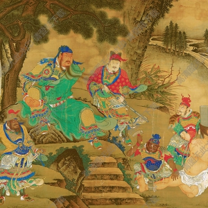 明 商喜《關(guān)羽擒將圖》國(guó)畫高清大圖下載