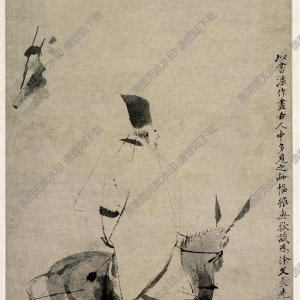 明 徐渭《驢背吟詩(shī)圖》國(guó)畫高清大圖下載