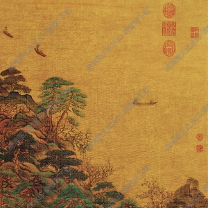 唐 李思訓(xùn)《江帆樓閣圖》國畫高清大圖下載