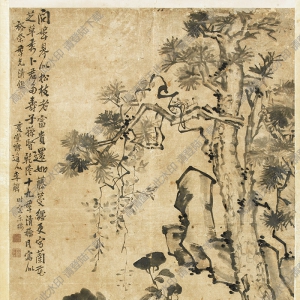李鱔《松樹(shù)》國(guó)畫(huà)高清大圖下載