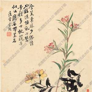 清 李鱓《花卉冊(cè)十二開》-4 國(guó)畫高清大圖下載