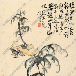 清 李鱓《花卉冊(cè)十二開》-6 國(guó)畫高清大圖下載