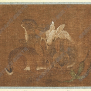 南宋 孫隆《兔圖》國(guó)畫高清大圖下載